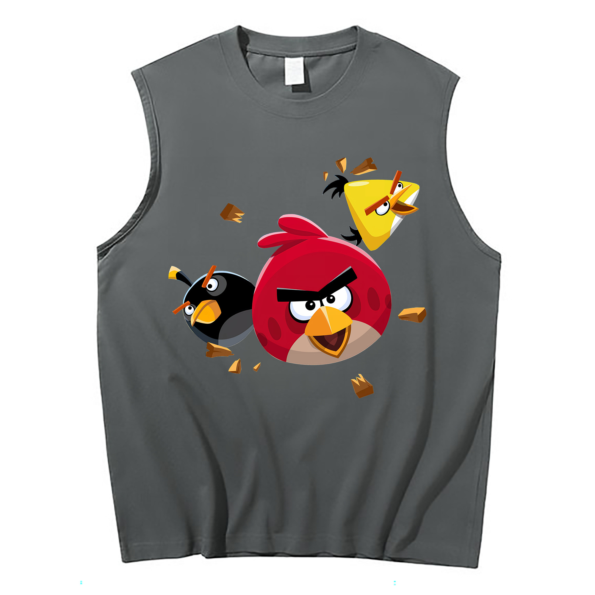 （画像用） Angry Birds アングリーバード コットン100％タンクトップ（フロントプリント）